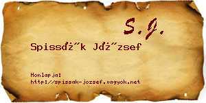 Spissák József névjegykártya