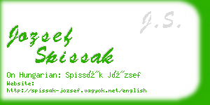 jozsef spissak business card